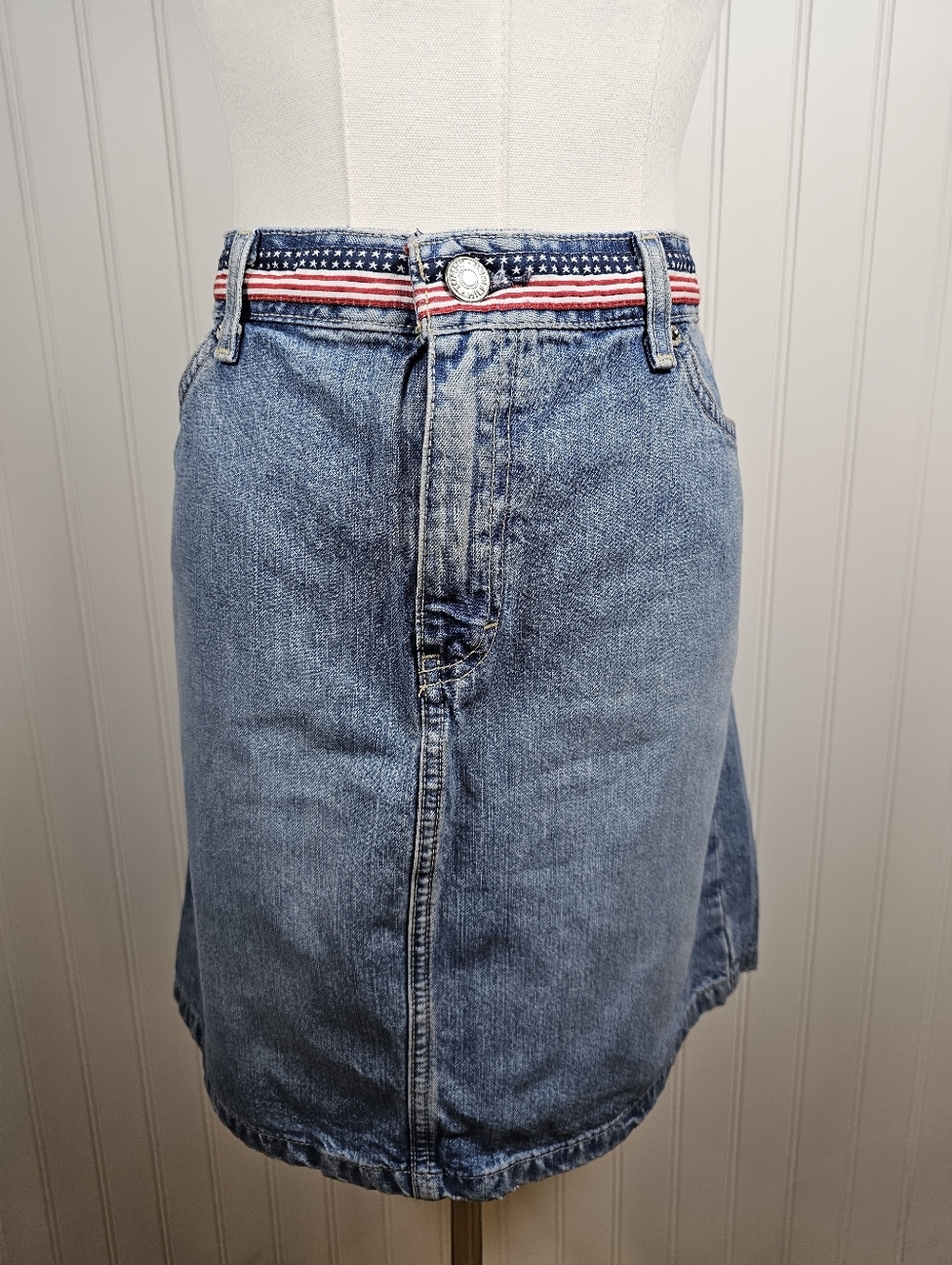 Tommy Hilfiger Vintage Y2K Americana Skirt Women's‎ 10 Flag Patriotic